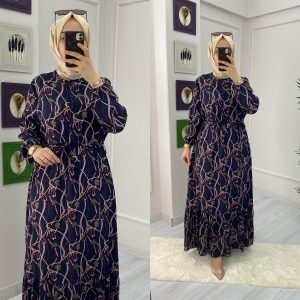 Pamuklu kumaş sevda elbise