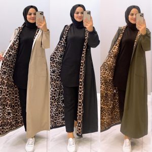 bondik kumaş Leoparlı kap