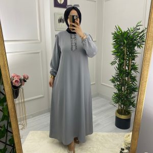 Zühre elbise Ayrobin kumaş