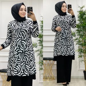 Tilda kumaş zebra desenli takim