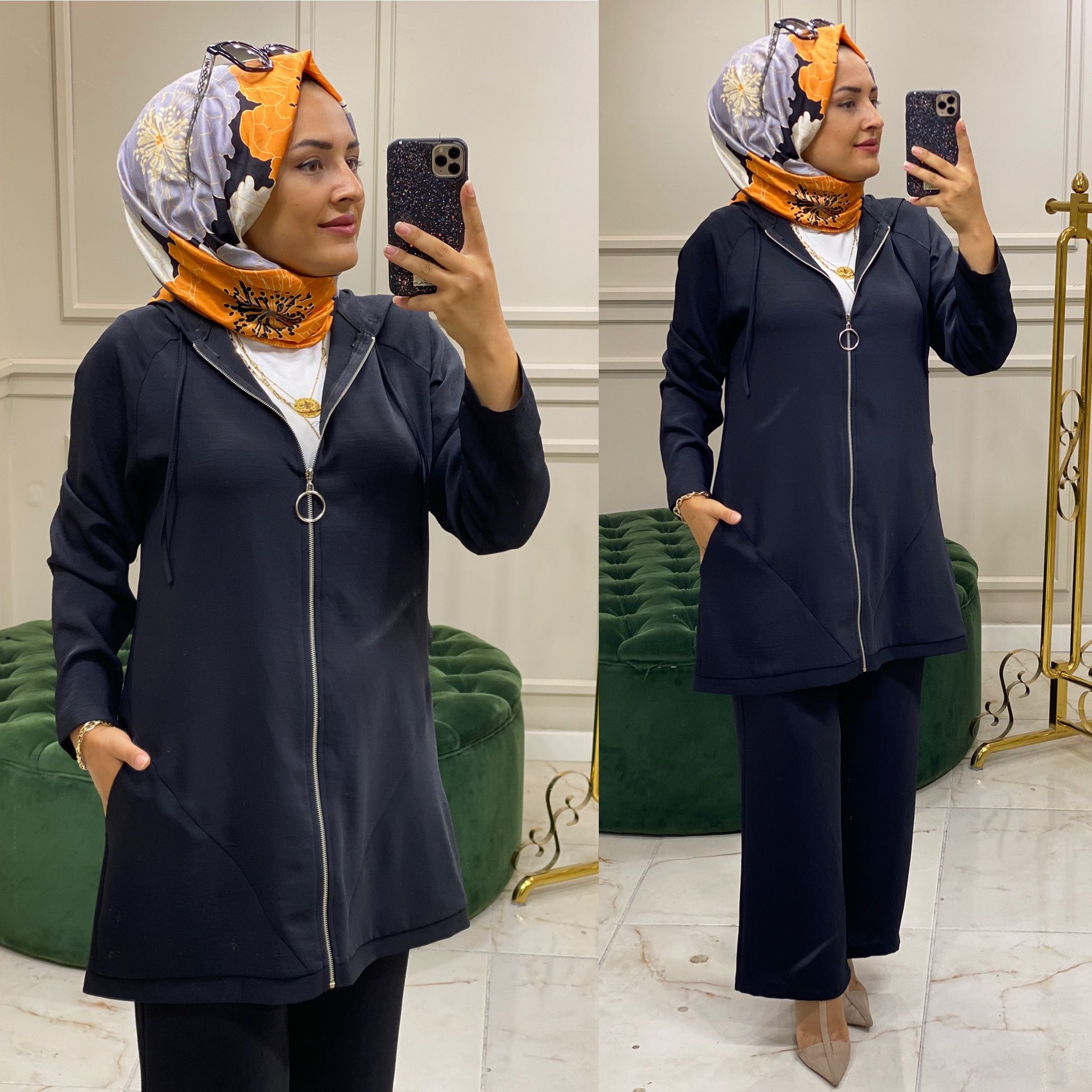 Ayrobin kumaş fermuarlı spor takım - Görsel 2
