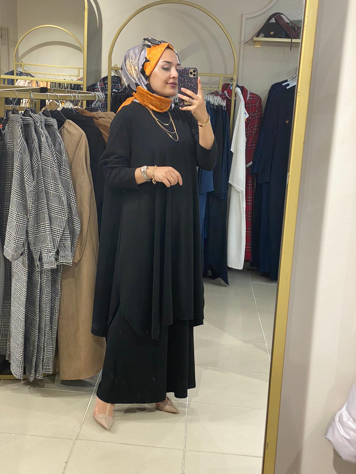 Fitili örme kumaş salaş takım - Görsel 10