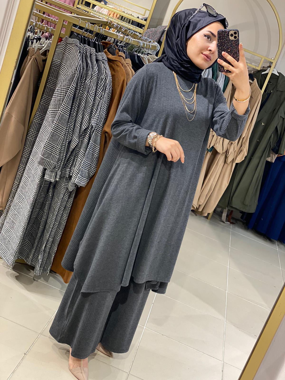 Fitili örme kumaş salaş takım - Görsel 8