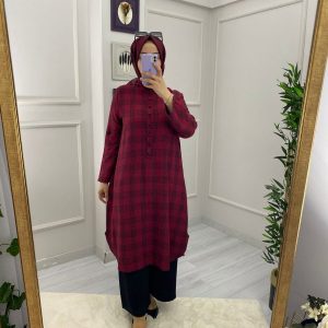 Büyük beden oduncu tunik