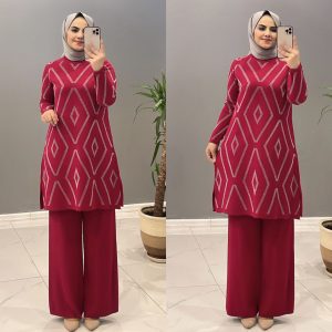 Kilim desenli triko takım
