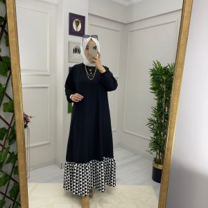 Double krep Eva elbise