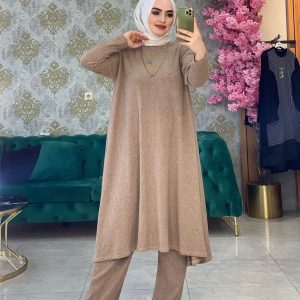 Fitili örme salaş takım büyük beden