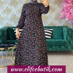 Belmando kumaş çıtır elbise