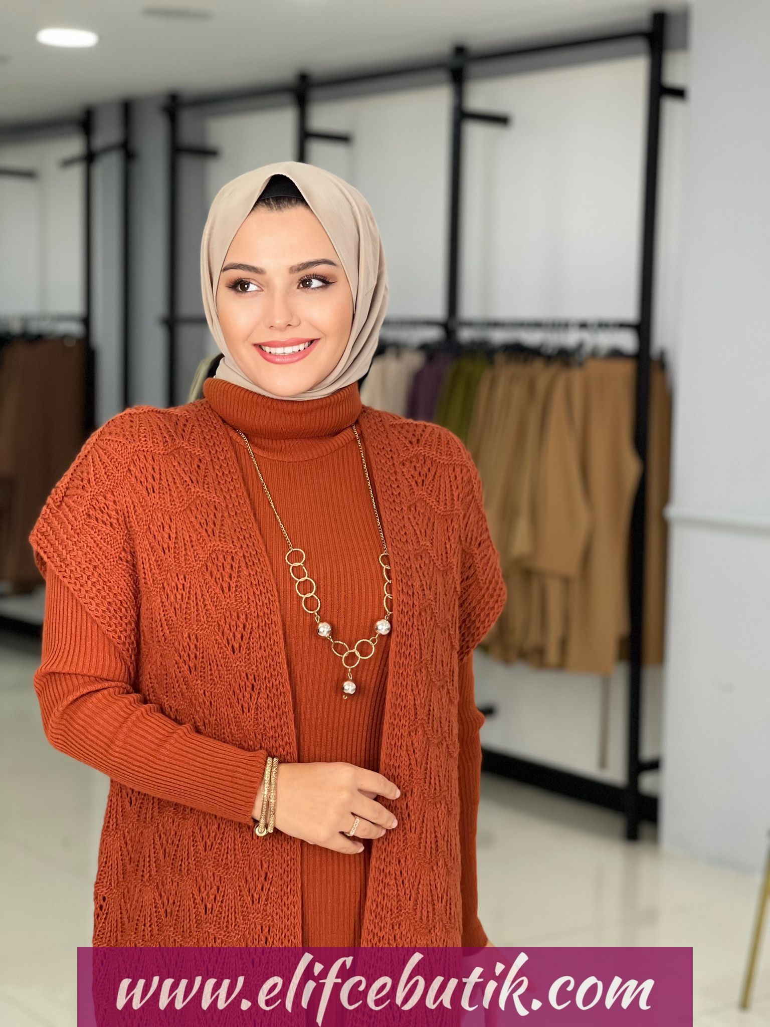 Triko Hırka elbise ikili takım - Görsel 11