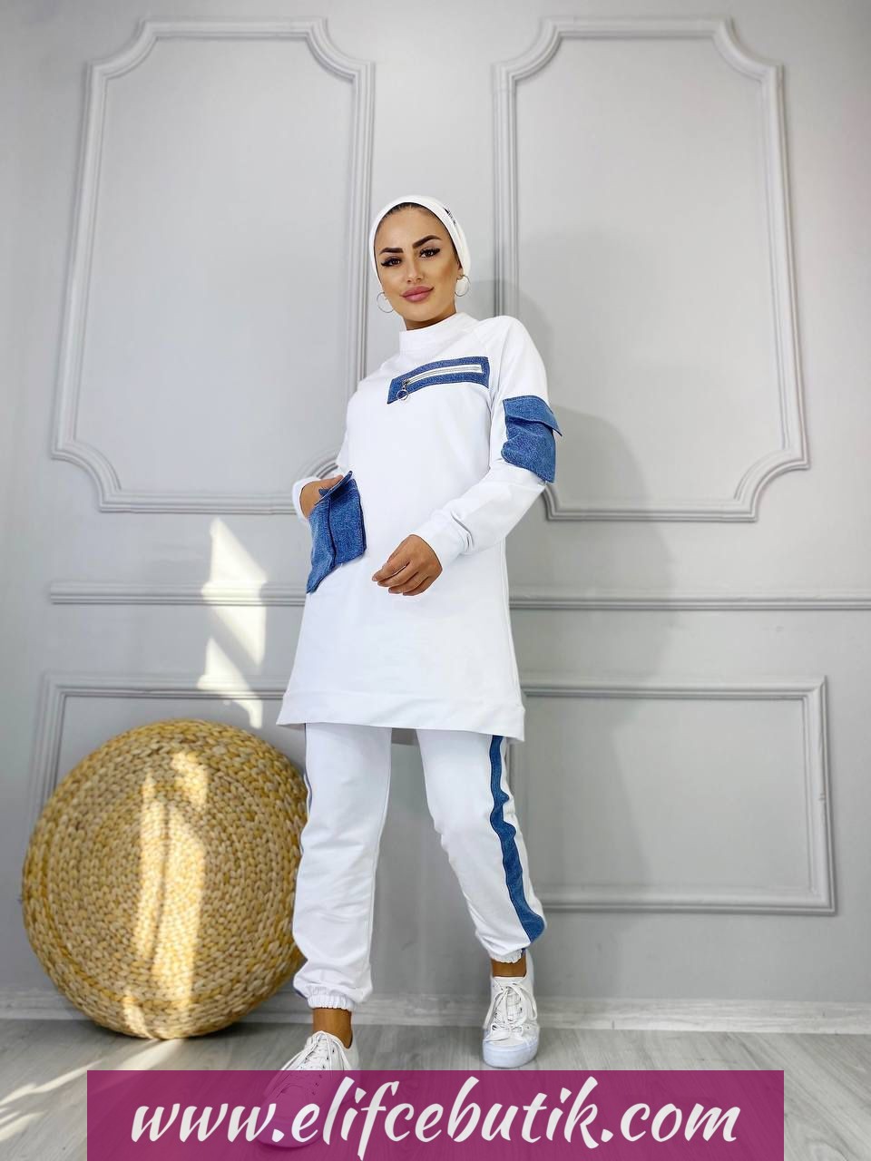 İki iplik cep detaylı spor takım