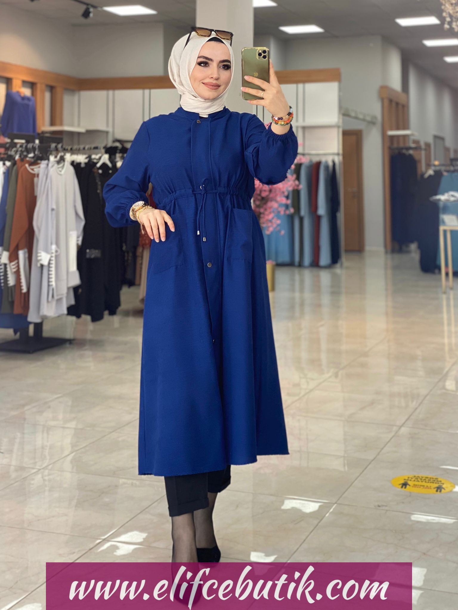 Fitili şoni kumaş büyük beden kap