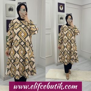 Double kumaş büyük beden Tunik