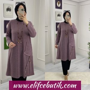 Yomuş kumaş triko Tunik