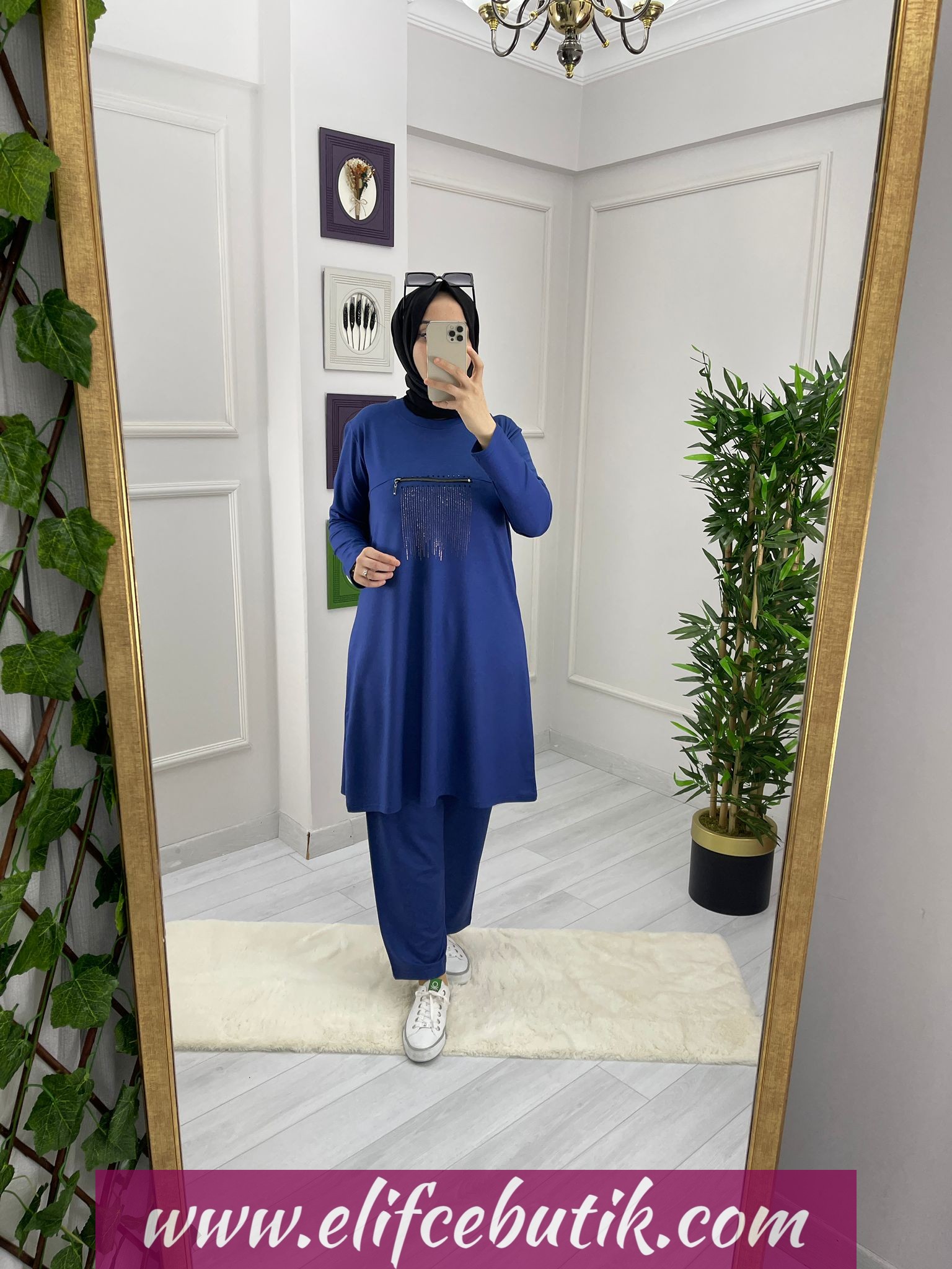Aymoli kumaş büyük beden takım - Görsel 14