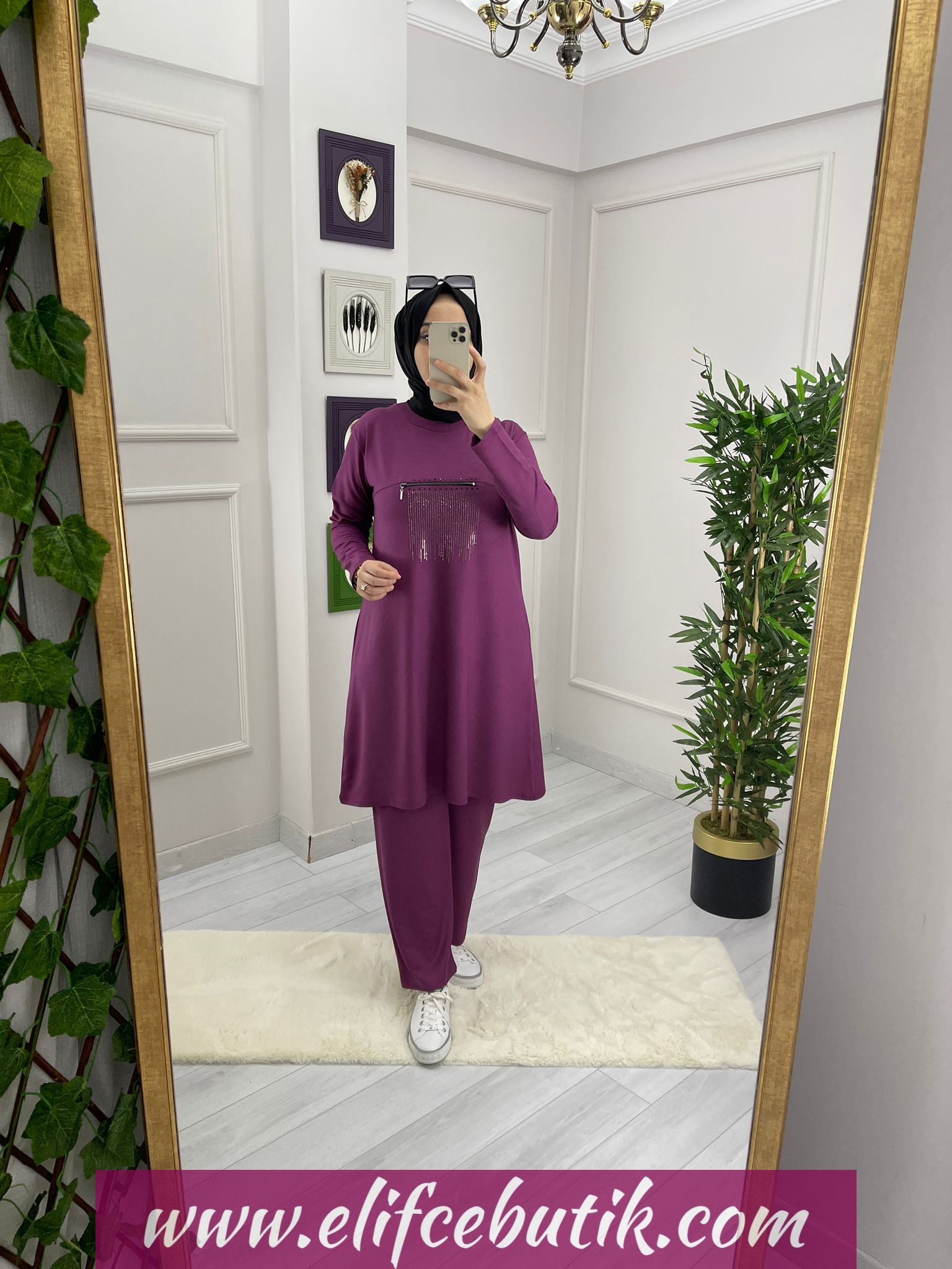 Aymoli kumaş büyük beden takım - Görsel 7