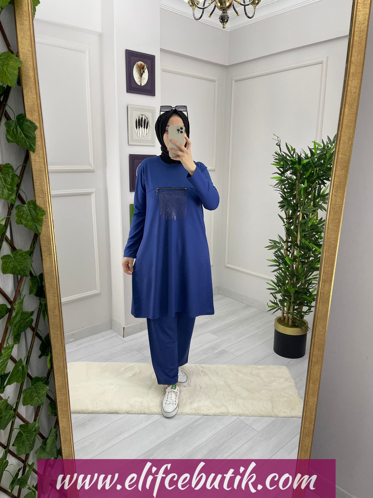 Aymoli kumaş büyük beden takım - Görsel 6