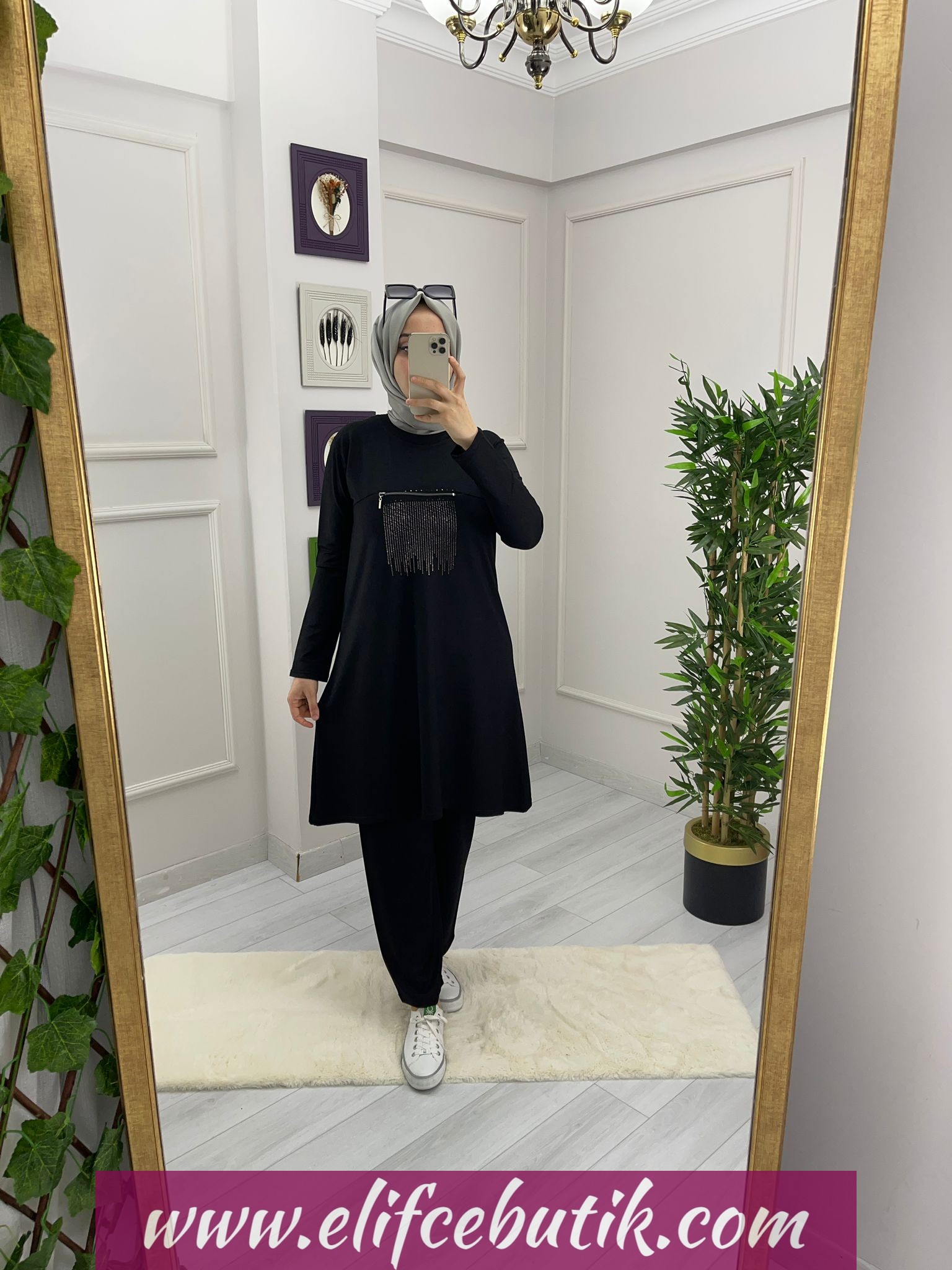 Aymoli kumaş büyük beden takım - Görsel 8