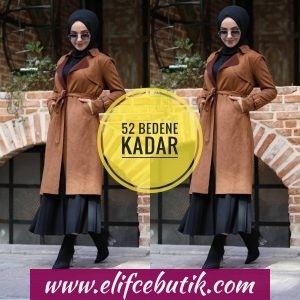 Büyük beden süet ceket