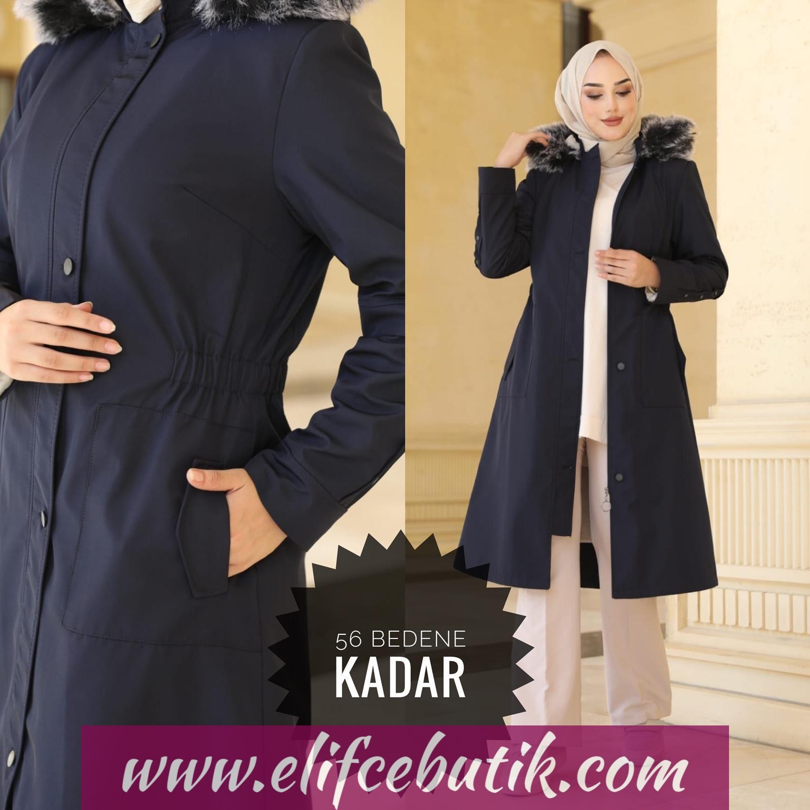 Su geçirmez kürklü kaban