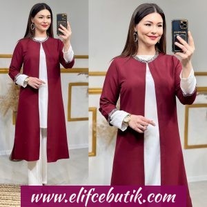 Krep kumaş Sanem üçlü takım