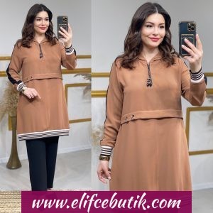 Krep kumaş Büyük beden tunik pantolon