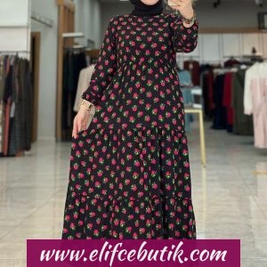 Belmando kumaş çiçek elbise