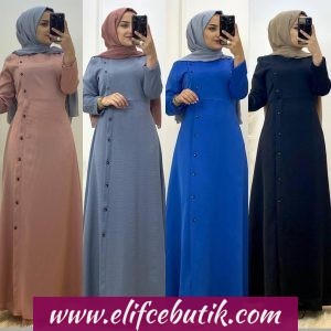 Saten ayrobin kumaş Helin elbise