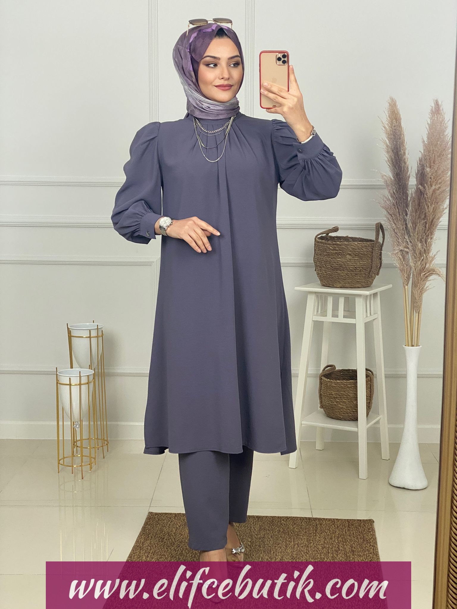 İthal ayrobin kumaş henna takim - Görsel 9
