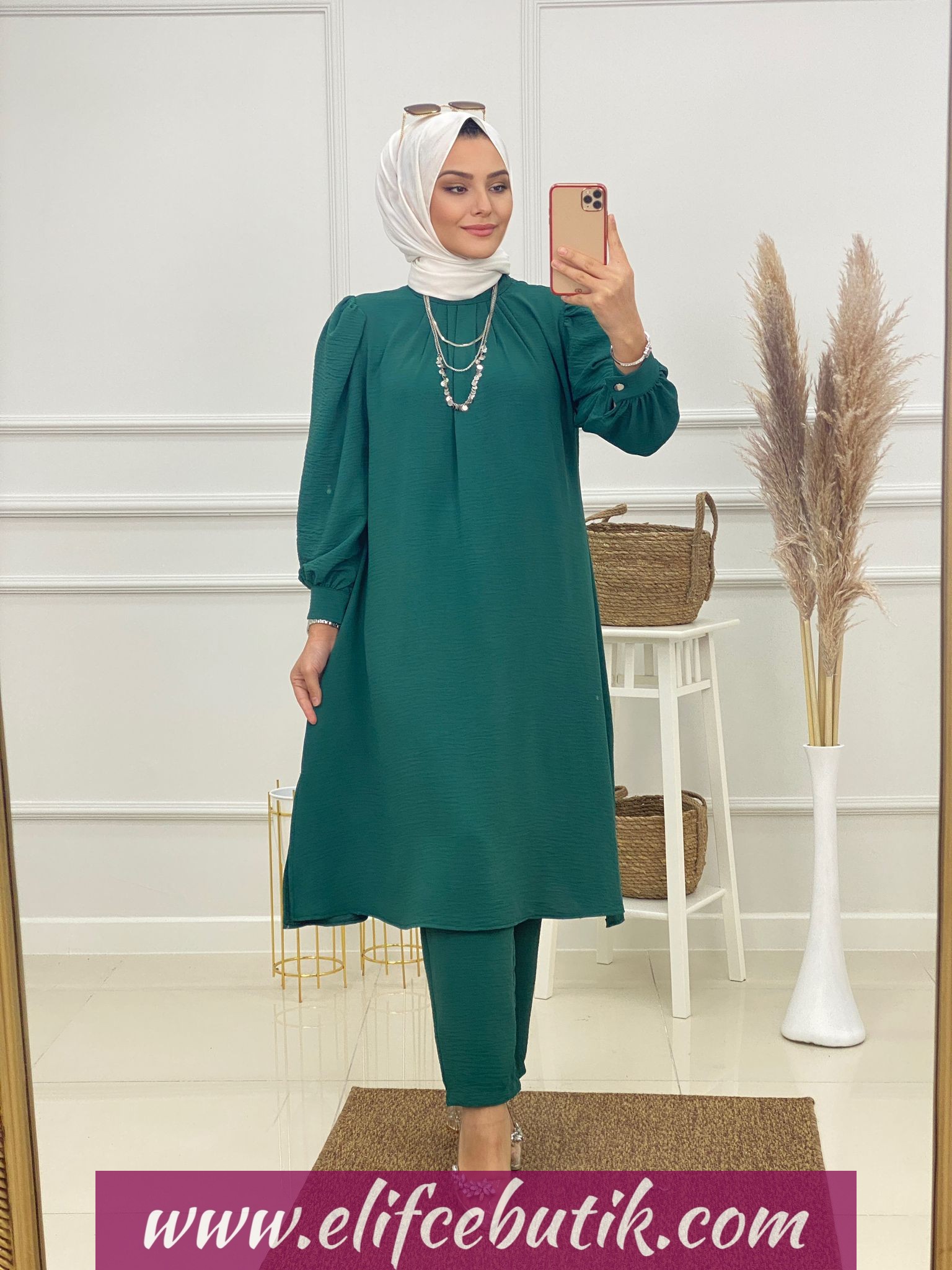 İthal ayrobin kumaş henna takim - Görsel 10
