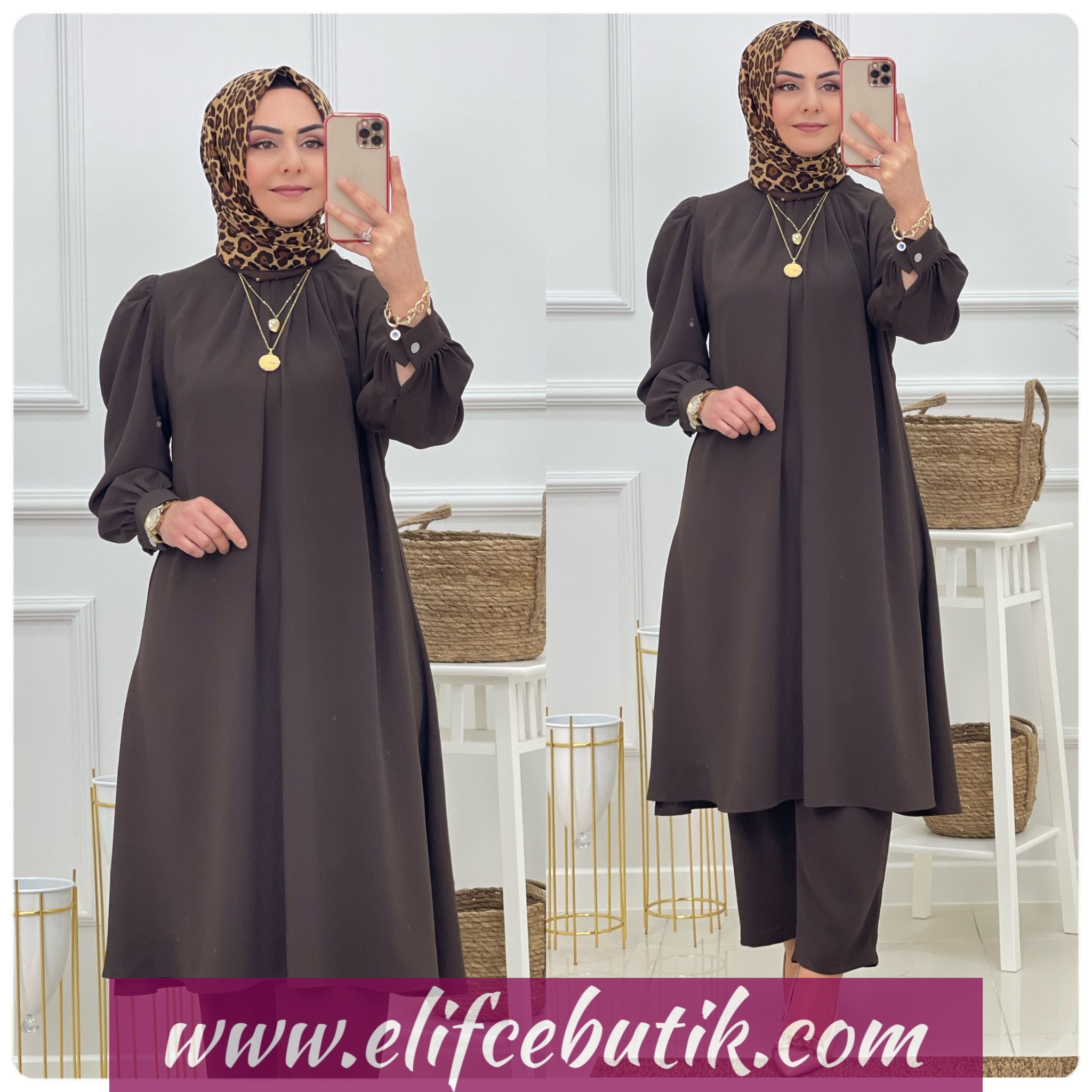 İthal ayrobin kumaş henna takim - Görsel 6