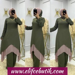 Şal pantolon Tunik takım