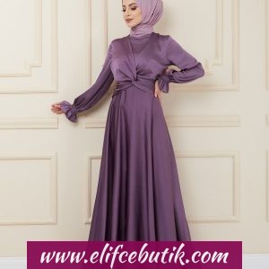 Büzgülü Mevlana saten elbise