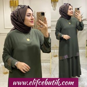 Şifon kumaş Ceyhan elbise
