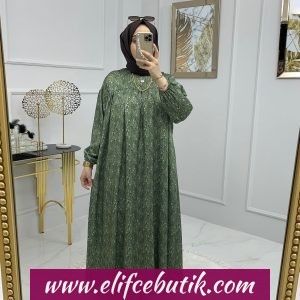 İpek saten Robalı elbise