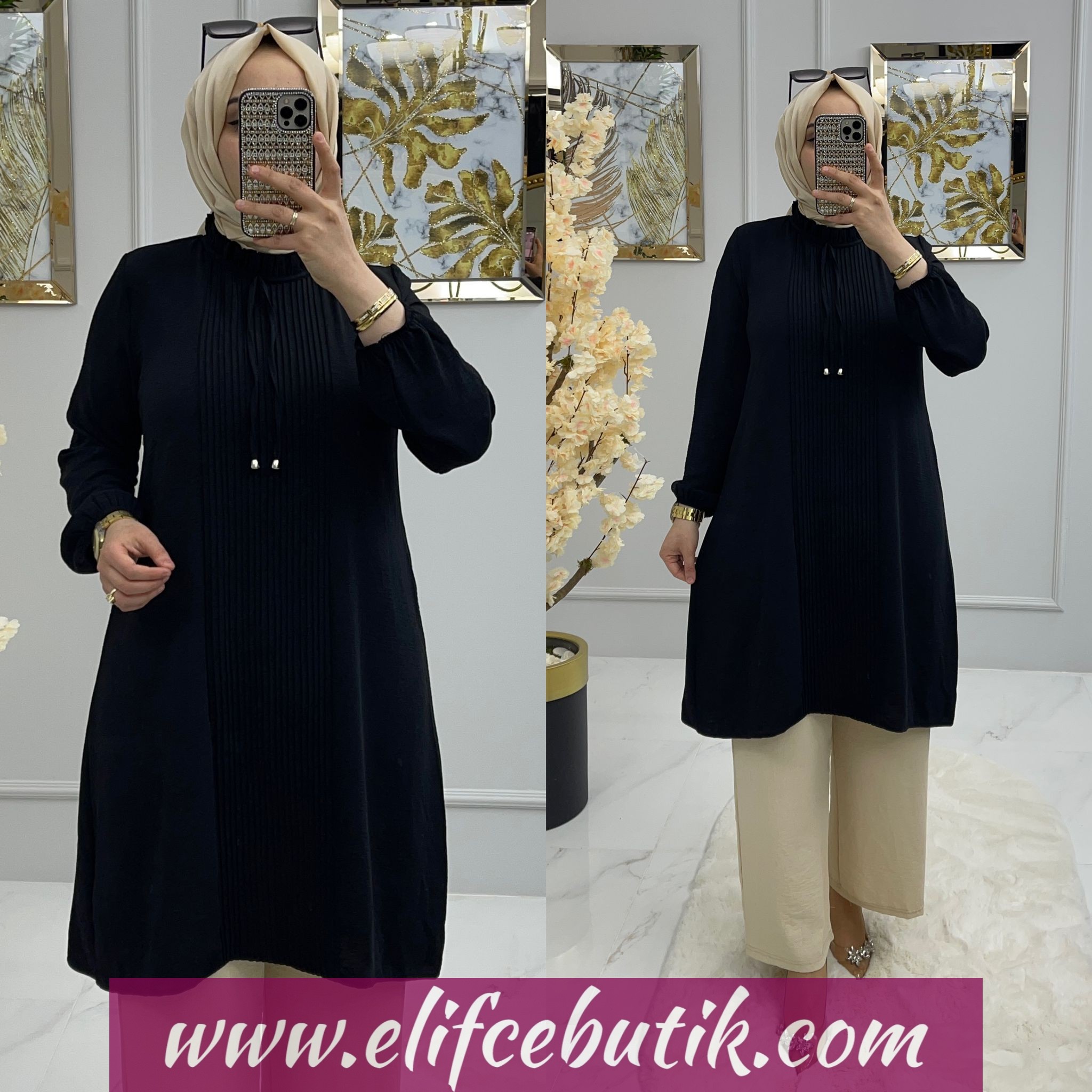 Ayrobin kumaş Deniz Tunik - Görsel 15