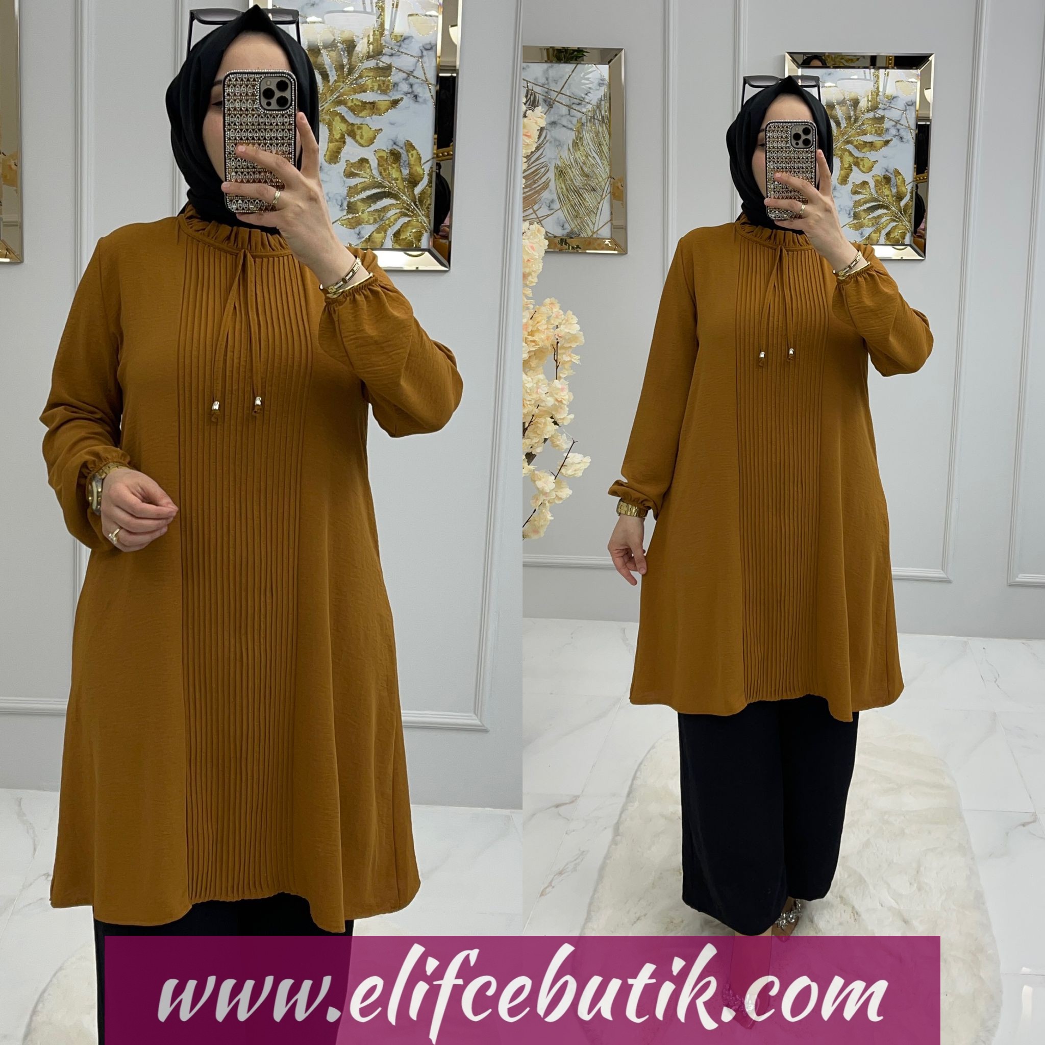 Ayrobin kumaş Deniz Tunik - Görsel 17