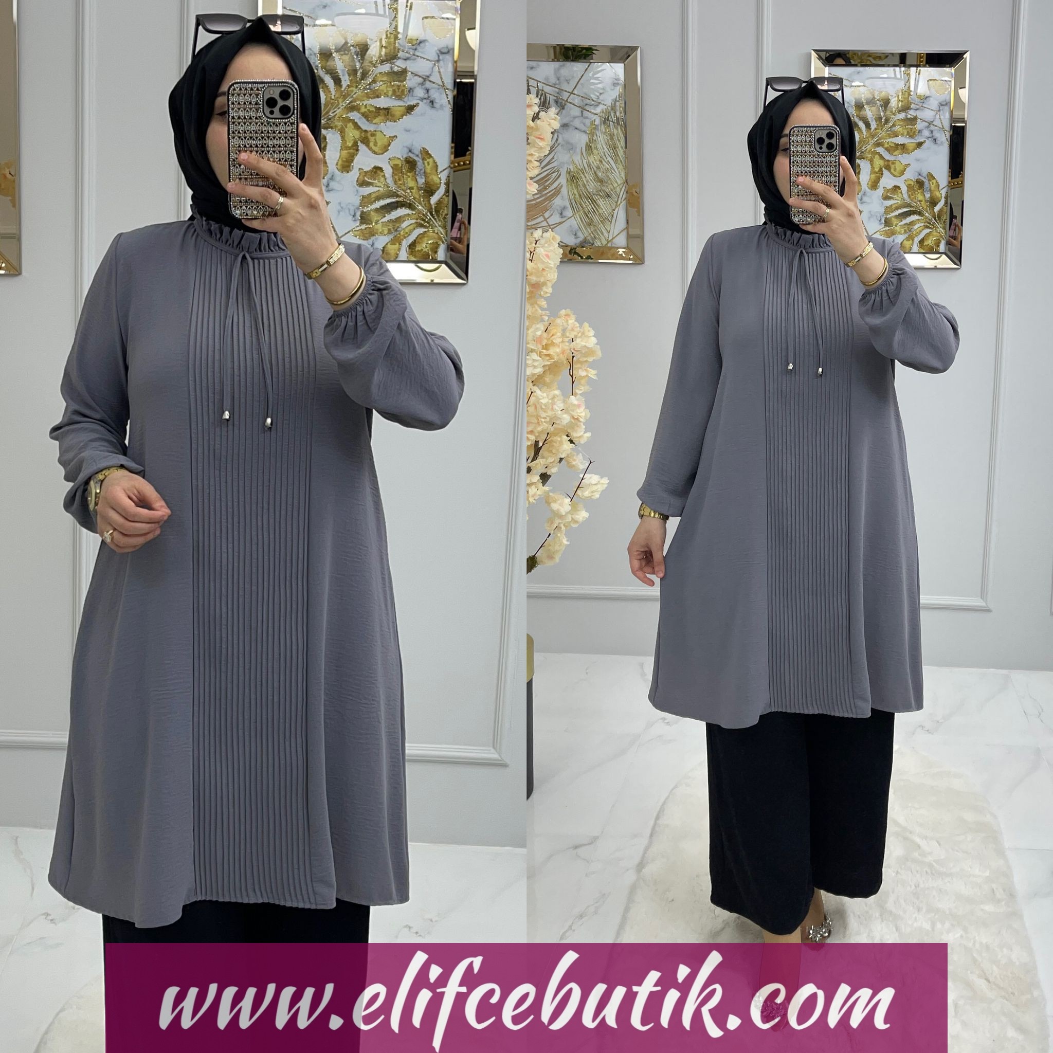 Ayrobin kumaş Deniz Tunik - Görsel 18