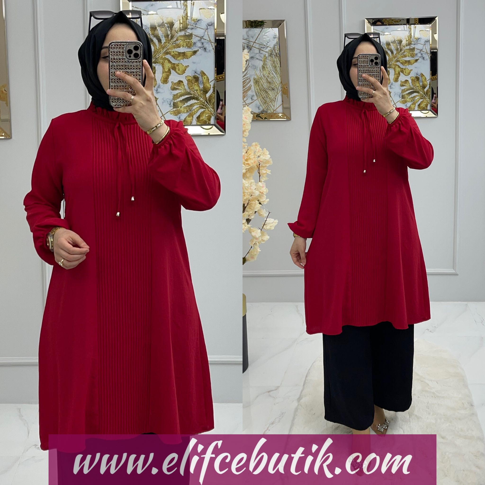 Ayrobin kumaş Deniz Tunik - Görsel 19