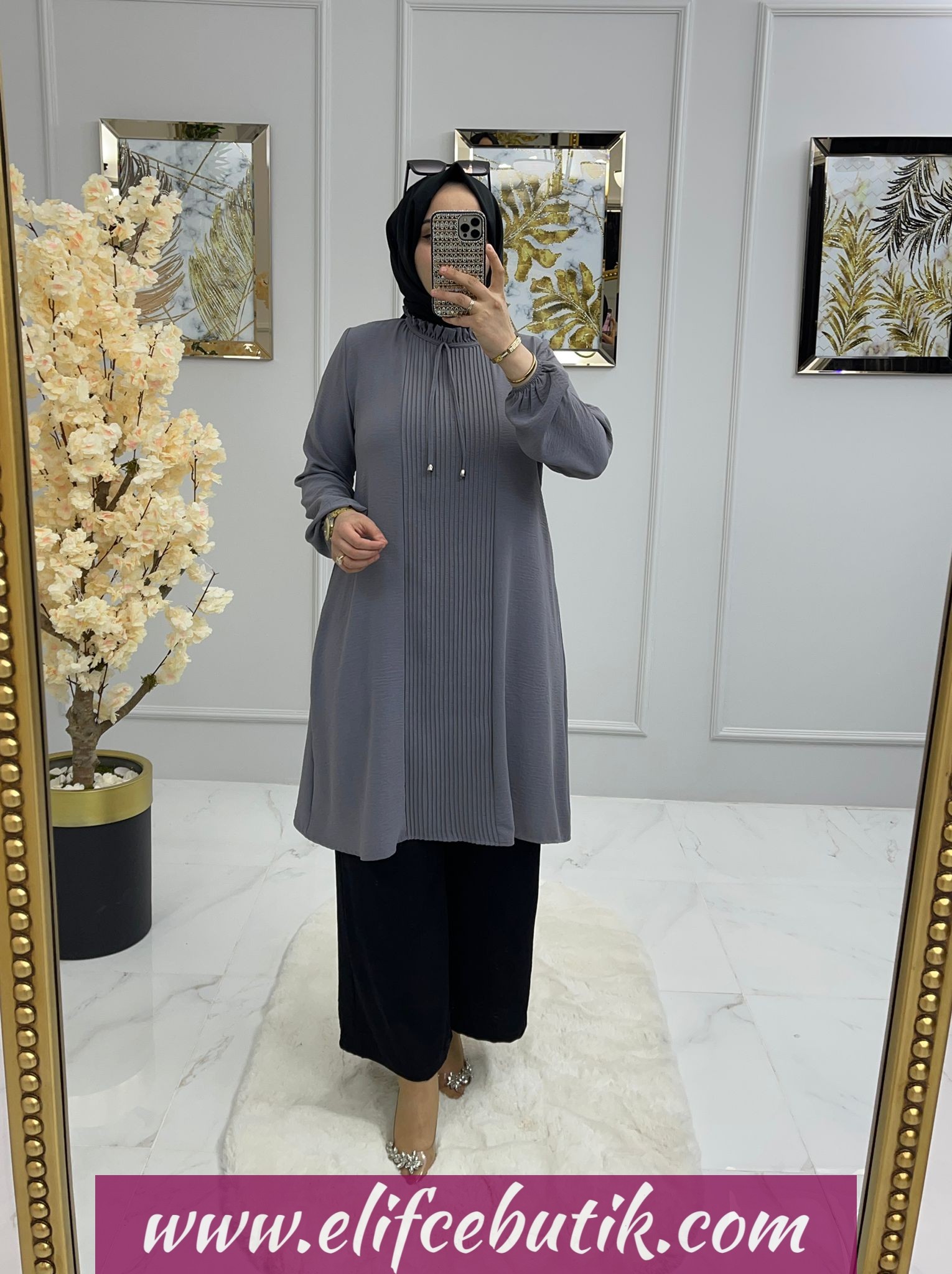 Ayrobin kumaş Deniz Tunik - Görsel 12