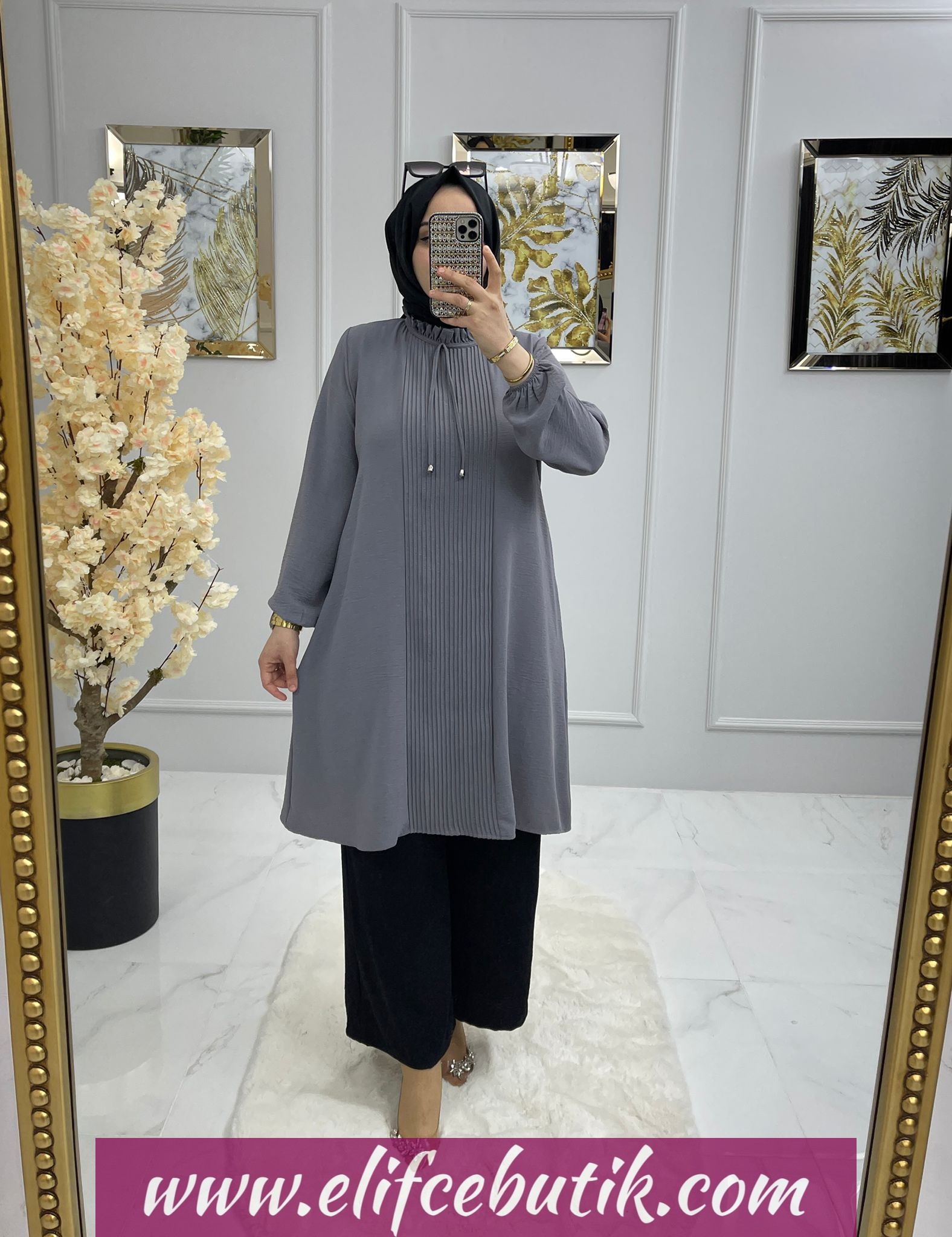 Ayrobin kumaş Deniz Tunik - Görsel 13