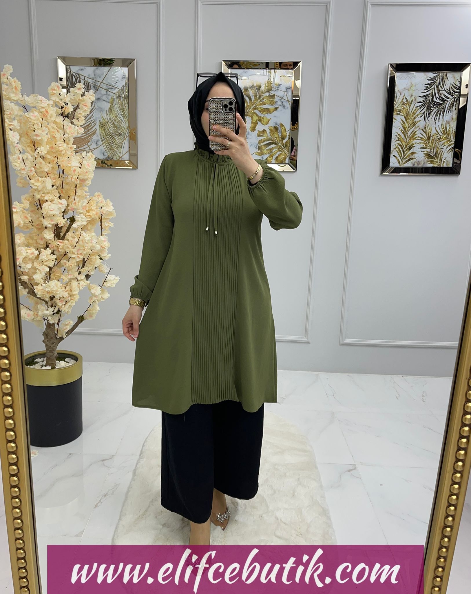 Ayrobin kumaş Deniz Tunik - Görsel 5