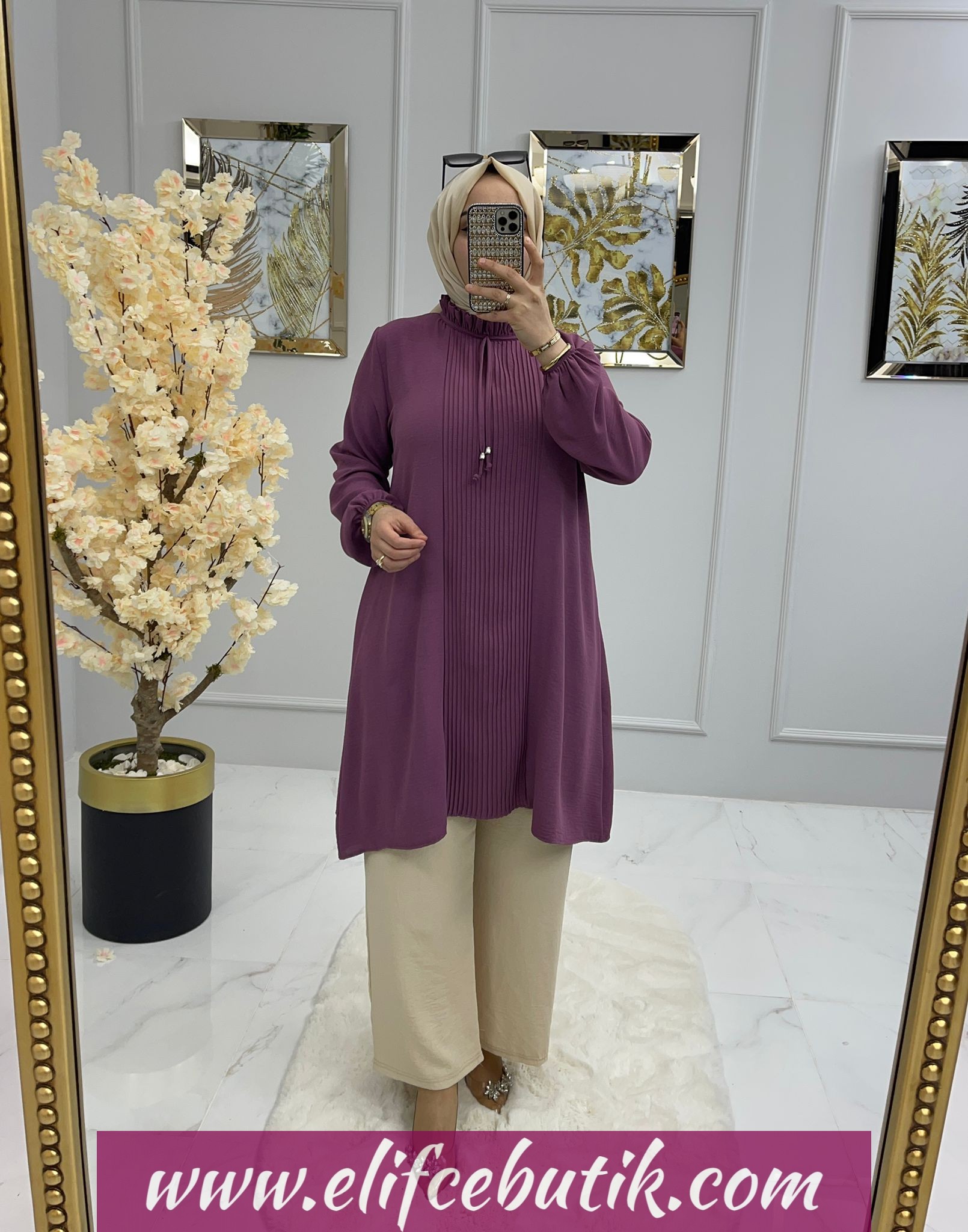 Ayrobin kumaş Deniz Tunik - Görsel 6