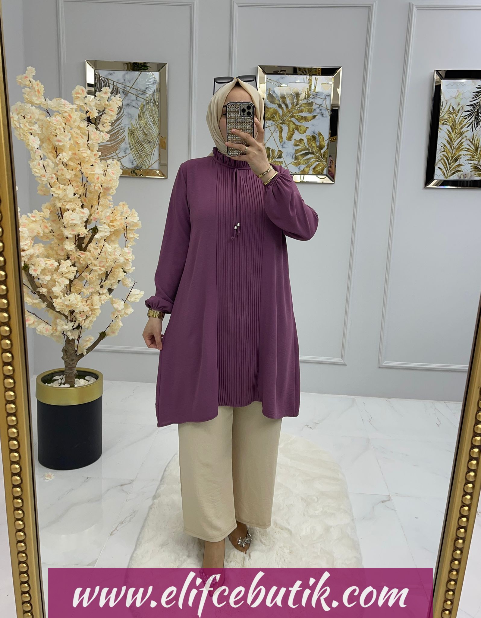 Ayrobin kumaş Deniz Tunik - Görsel 7