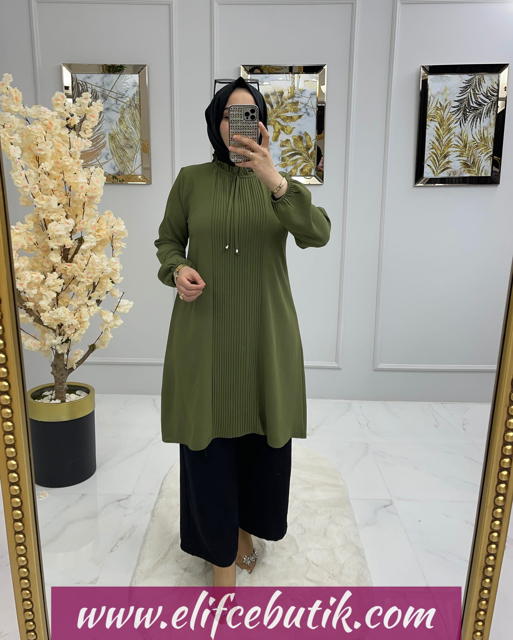 Ayrobin kumaş Deniz Tunik - Görsel 10
