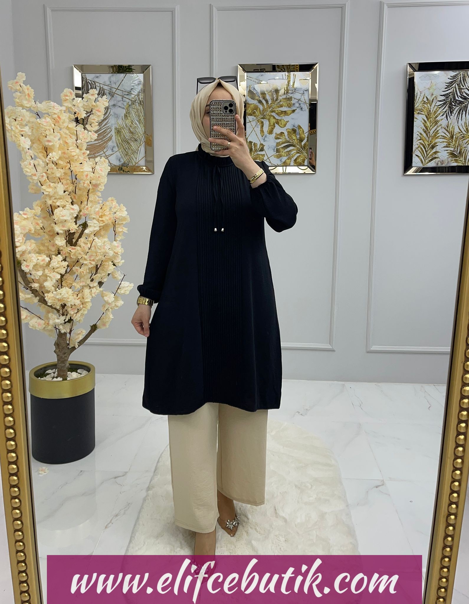 Ayrobin kumaş Deniz Tunik - Görsel 11