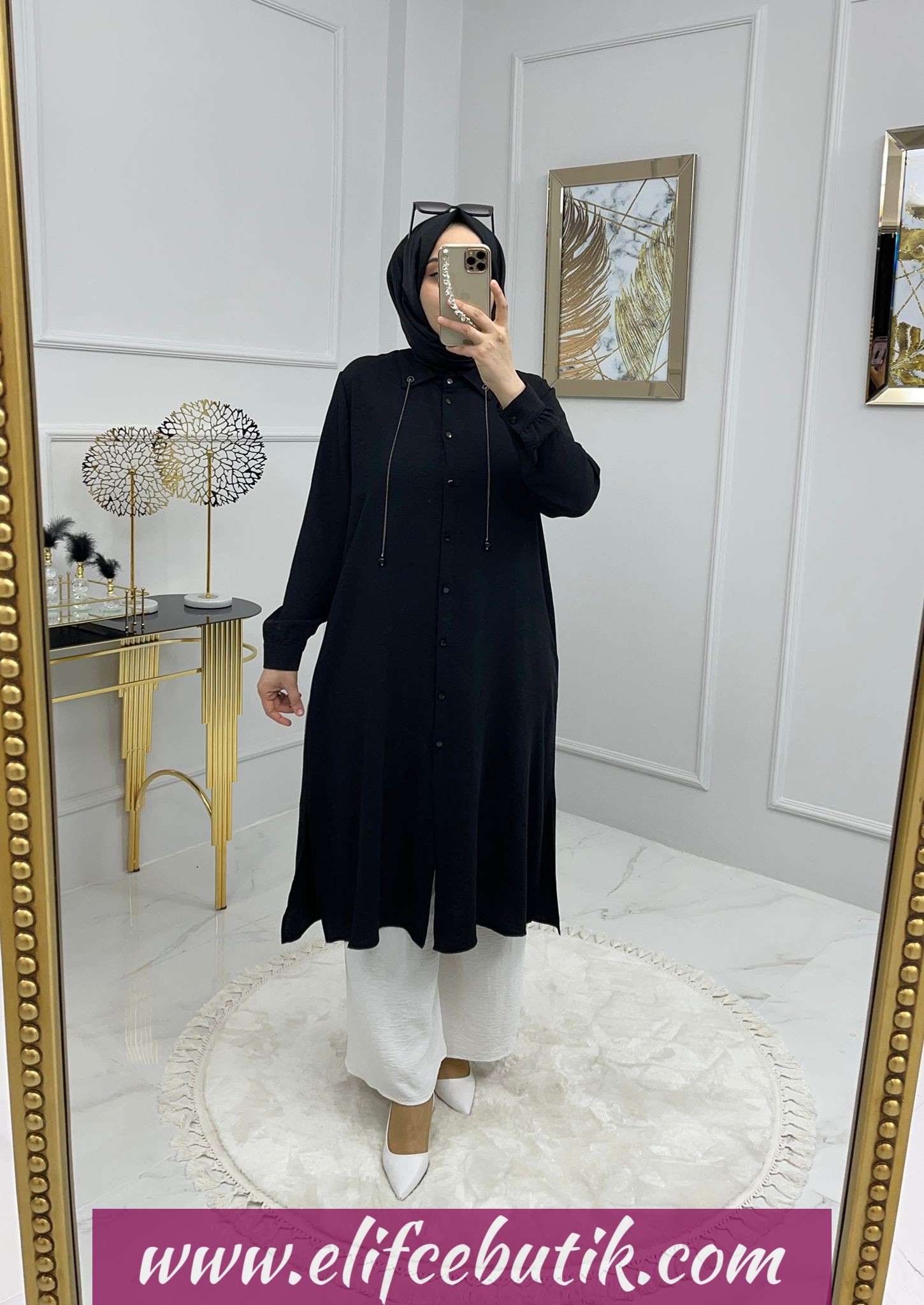 Ayrobin kumaş Firuze Tunik - Görsel 8