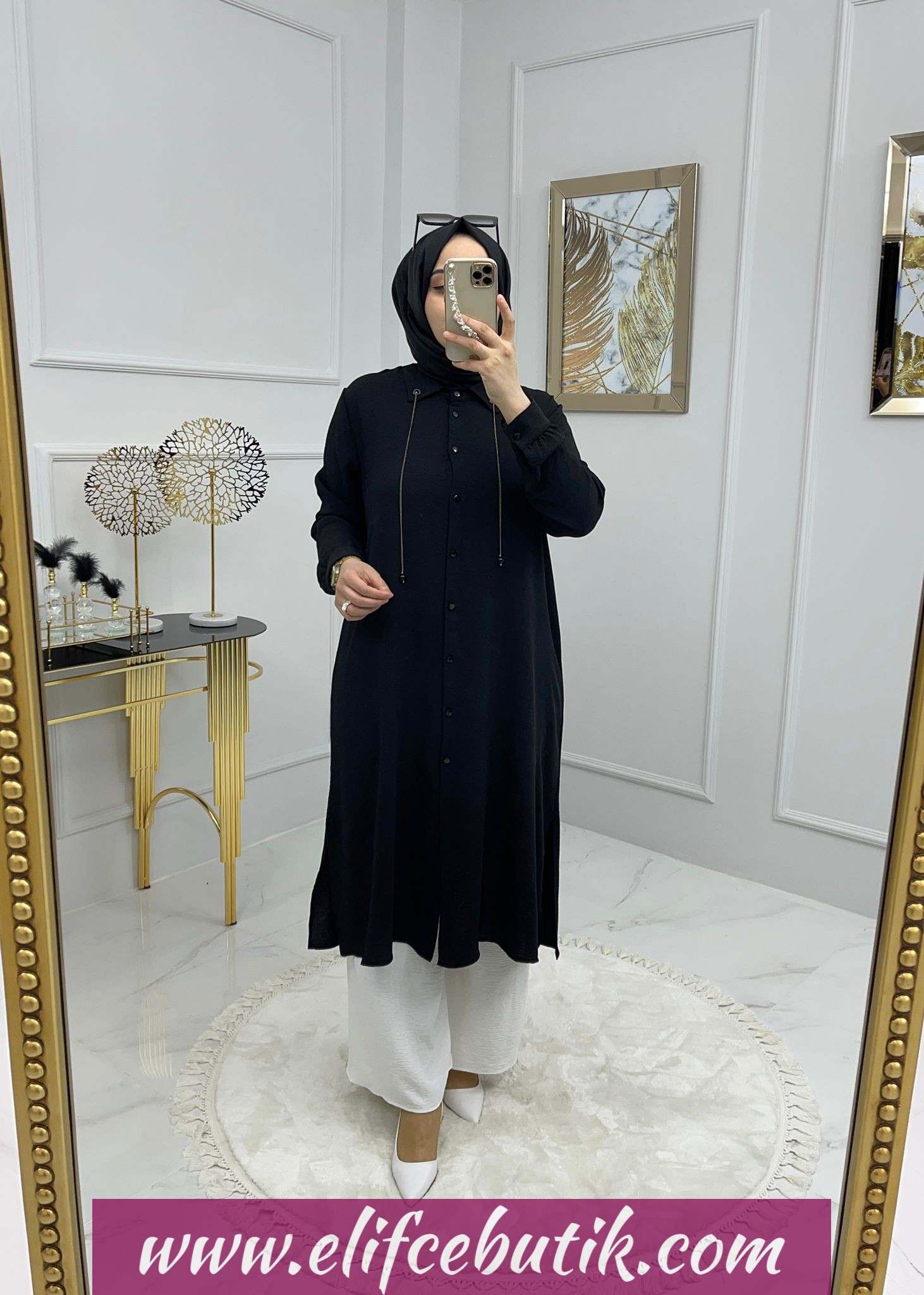 Ayrobin kumaş Firuze Tunik - Görsel 6