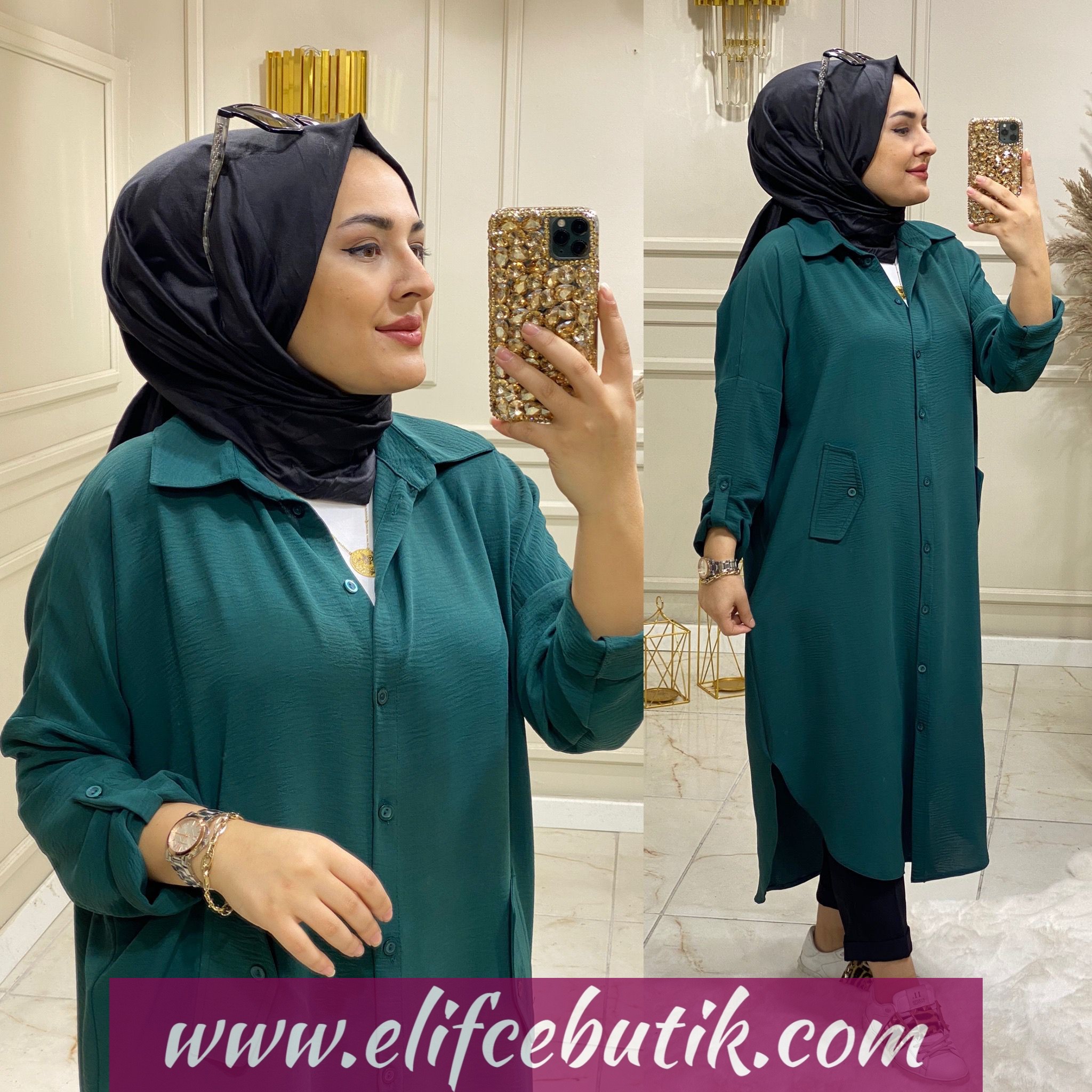 Ayrobin kumaş Zeynep Tunik - Görsel 15