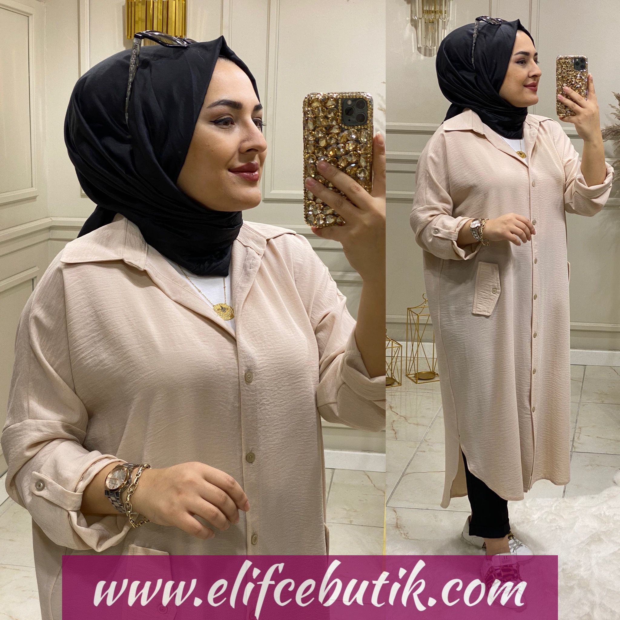 Ayrobin kumaş Zeynep Tunik - Görsel 11