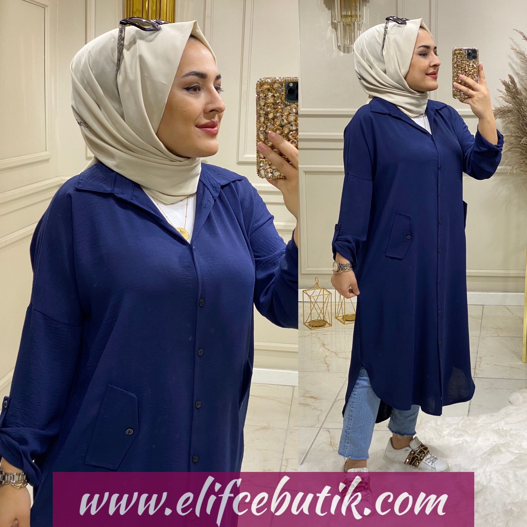 Ayrobin kumaş Zeynep Tunik - Görsel 12